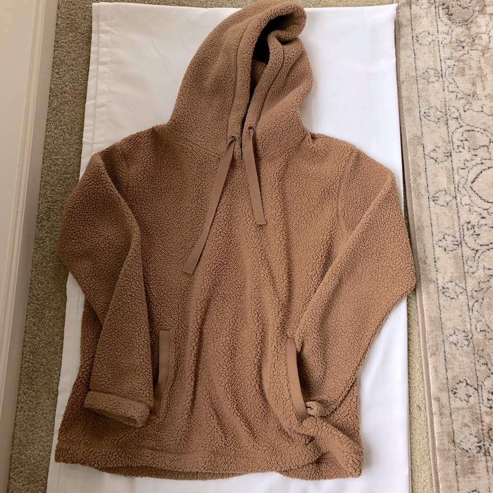 Abercrombie hooded Sherpa sweatshirt, size M